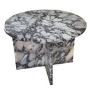 Calacatta Viola Marble Round Polished Coffee Table (D)24" (H)16" Calacatta Viola Marble Round Polished Coffee Table (D)24" (H)16"