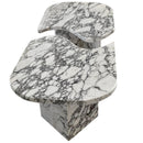 Calacatta Viola Marble Designer Coffee Table Polished Set of 2 side view Calacatta Viola Marble Designer Coffee Table Polished Set of 2 side view