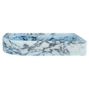 Calacatta Viola Marble Wall-mount Bathroom Rectangular Corner Sink (W)16" (L)24" (H)4" front view Calacatta Viola Marble Wall-mount Bathroom Rectangular Corner Sink (W)16" (L)24" (H)4" front view