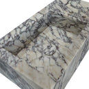 Calacatta Viola Marble Rectangular Wall-mount Bathroom Sink Side Faucet Holes (W)16" (L)32" (H)9" Calacatta Viola Marble Rectangular Wall-mount Bathroom Sink Side Faucet Holes (W)16" (L)32" (H)9"