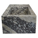 Calacatta Viola Marble Rectangular Wall-mount Bathroom Sink Side Faucet Holes (W)16" (L)32" (H)9" Calacatta Viola Marble Rectangular Wall-mount Bathroom Sink Side Faucet Holes (W)16" (L)32" (H)9"