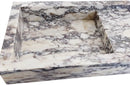 Calacatta Viola Marble Double Bathroom Sink Polished (W)19" (L)53" (H)6" Calacatta Viola Marble Double Bathroom Sink Polished (W)19" (L)53" (H)6"