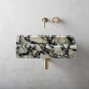 Calacatta Viola Marble Wall-mount Bathroom Sink (W)12" (L)20" (H)5" Calacatta Viola Marble Wall-mount Bathroom Sink (W)12" (L)20" (H)5"