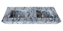 Calacatta Viola Marble Bathroom Double Sink Vanity (W)22" (L)67" (H)8" Polished top angle view Calacatta Viola Marble Bathroom Double Sink Vanity (W)22" (L)67" (H)8" Polished top angle view