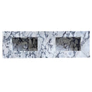 Calacatta Viola Marble Bathroom Double Sink Vanity (W)22" (L)67" (H)8" Polished top view Calacatta Viola Marble Bathroom Double Sink Vanity (W)22" (L)67" (H)8" Polished top view