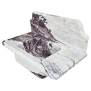 Calacatta Viola Marble Wall-mount Bathroom Sink with 10" Backsplash (W)16" (L)30" (H)8" Calacatta Viola Marble Wall-mount Bathroom Sink with 10" Backsplash (W)16" (L)30" (H)8"
