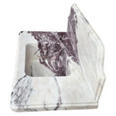 Calacatta Viola Marble Wall-mount Bathroom Sink with 10" Backsplash (W)16" (L)30" (H)8" Calacatta Viola Marble Wall-mount Bathroom Sink with 10" Backsplash (W)16" (L)30" (H)8"