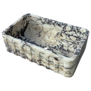 Calacatta Viola Marble Wall-mount Bathroom Vanity Sink Fluted Front (W)19.5" (L)31.5" (H)10" Calacatta Viola Marble Wall-mount Bathroom Vanity Sink Fluted Front (W)19.5" (L)31.5" (H)10"