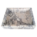 Calacatta Viola Marble Rectangular Wall-mount Bathroom Sink Drain Cap (W)14" (L)18" (H)5" Calacatta Viola Marble Rectangular Wall-mount Bathroom Sink Drain Cap (W)14" (L)18" (H)5"
