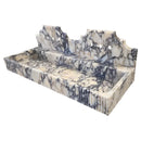 Calacatta Viola Marble Wall-mount Bathroom Sink with Fluted with Backsplash (W)20" (L)55" (H)6" Calacatta Viola Marble Wall-mount Bathroom Sink with Fluted with Backsplash (W)20" (L)55" (H)6"