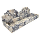 Calacatta Viola Marble Wall-mount Bathroom Sink with Fluted with Backsplash (W)20" (L)55" (H)6" Calacatta Viola Marble Wall-mount Bathroom Sink with Fluted with Backsplash (W)20" (L)55" (H)6"