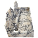 Calacatta Viola Marble Wall-mount Bathroom Sink with Fluted with Backsplash (W)20" (L)55" (H)6" Calacatta Viola Marble Wall-mount Bathroom Sink with Fluted with Backsplash (W)20" (L)55" (H)6"