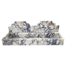 Calacatta Viola Marble Wall-mount Bathroom Sink with Fluted with Backsplash (W)20" (L)55" (H)6" Calacatta Viola Marble Wall-mount Bathroom Sink with Fluted with Backsplash (W)20" (L)55" (H)6"