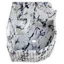 Calacatta Viola Marble Wall-mount Bathroom Corner Sink Fluted with 8" Backsplash (W)16" (L)16" (H)8" side view Calacatta Viola Marble Wall-mount Bathroom Corner Sink Fluted with 8" Backsplash (W)16" (L)16" (H)8" side view