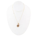 Cancer - Zodiac Pink Opal Golden Charm Necklace Cancer - Zodiac Pink Opal Golden Charm Necklace