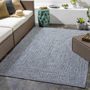 Blue Braided Faux Jute Rug Blue Braided Faux Jute Rug