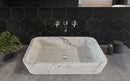 Carrara White Marble Above Vanity Bathroom Sink (W)16" (L)24" (H)5" Carrara White Marble Above Vanity Bathroom Sink (W)16" (L)24" (H)5"