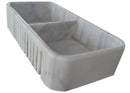 Carrara White Marble Farmhouse Apron Kitchen Double Sink (W)18" (L)36" (H)8" Carrara White Marble Farmhouse Apron Kitchen Double Sink (W)18" (L)36" (H)8"