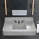 Carrara White Marble Wall-mount Bathroom Sink with Backsplash (W)18" (L)36" (H)6" Carrara White Marble Wall-mount Bathroom Sink with Backsplash (W)18" (L)36" (H)6"