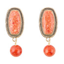 Catalina Orange Sponge Coral Golden Clip-On Earrings Catalina Orange Sponge Coral Golden Clip-On Earrings