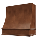Chocolate Wood Range Hood With Sloped Front and Decorative Trim - 30", 36", 42", 48", 54" and 60" Widths Available Chocolate Wood Range Hood With Sloped Front and Decorative Trim - 30", 36", 42", 48", 54" and 60" Widths Available