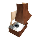 Chocolate Wood Range Hood With Tapered Front and Decorative Trim - 30", 36", 42", 48", 54" and 60" Widths Available Chocolate Wood Range Hood With Tapered Front and Decorative Trim - 30", 36", 42", 48", 54" and 60" Widths Available