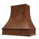 Chocolate Wood Range Hood With Curved Front and Decorative Trim - 30" 36" 42" 48" 54" and 60" Widths Available Chocolate Wood Range Hood With Curved Front and Decorative Trim - 30" 36" 42" 48" 54" and 60" Widths Available