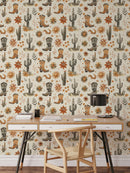 Desert Cactus and Cowboy Boots Wallpaper Desert Cactus and Cowboy Boots Wallpaper