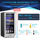 Premium 15" Tall Built-In Freestanding Beverage Cooler Refrigerator, 100 Cans (SAK77654) Premium 15" Tall Built-In Freestanding Beverage Cooler Refrigerator, 100 Cans (SAK77654)