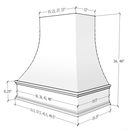 Unfinished Wood Range Hood With Curved Front and Decorative Trim - 30" 36" 42" 48" 54" and 60" Widths Available Unfinished Wood Range Hood With Curved Front and Decorative Trim - 30" 36" 42" 48" 54" and 60" Widths Available