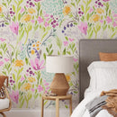 Hand Painted Colorful Flowers Wallpaper Hand Painted Colorful Flowers Wallpaper