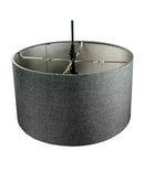 18"W 2 Light Swag Plug-In Pendant  Granite Gray with Diffuser Black Cord 18"W 2 Light Swag Plug-In Pendant  Granite Gray with Diffuser Black Cord