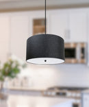 18" W 2 Light Pendant Granite Gray Shade with Diffuser, Black Cord 18" W 2 Light Pendant Granite Gray Shade with Diffuser, Black Cord