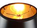 12"W x 10"H Bold Black with True Gold Lining Hard Back Empire Lampshade 12"W x 10"H Bold Black with True Gold Lining Hard Back Empire Lampshade