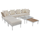 Walker Edison | Outdoor 8-Piece Sectional Sofa Set Walker Edison | Outdoor 8-Piece Sectional Sofa Set