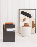 Design Rectangular Side Table with Shelves - (W)13.7" (L)13.7" (H)19.7" Design Rectangular Side Table with Shelves - (W)13.7" (L)13.7" (H)19.7"