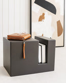 Design Rectangular Side Table with Shelves - (W)13.7" (L)13.7" (H)19.7" Design Rectangular Side Table with Shelves - (W)13.7" (L)13.7" (H)19.7"
