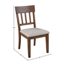 Donham Set of 2 Side Chairs, Brown Donham Set of 2 Side Chairs, Brown