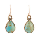 Dreamy Drop Blue Turquoise and Golden Earrings Dreamy Drop Blue Turquoise and Golden Earrings