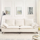 " 88.5 Modern Sailboat Sofa Dutch Velvet 3-Seater Sofa with Two Pillows for Small Spaces in Living Rooms, Apartments " 88.5 Modern Sailboat Sofa Dutch Velvet 3-Seater Sofa with Two Pillows for Small Spaces in Living Rooms, Apartments