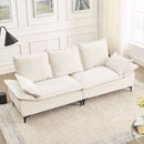 " 88.5 Modern Sailboat Sofa Dutch Velvet 3-Seater Sofa with Two Pillows for Small Spaces in Living Rooms, Apartments " 88.5 Modern Sailboat Sofa Dutch Velvet 3-Seater Sofa with Two Pillows for Small Spaces in Living Rooms, Apartments