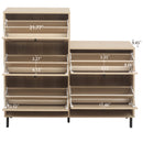 Walker Edison | Rattan 5 Door Shoe Rack Walker Edison | Rattan 5 Door Shoe Rack