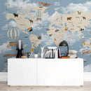 World Map Mural Wallpaper World Map Mural Wallpaper