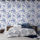 Blue Toile Wallpaper Peel and Stick Blue Toile Wallpaper Peel and Stick