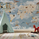 World Map Mural Wallpaper World Map Mural Wallpaper