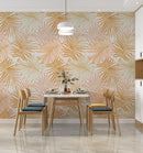Golden Tropical Leaves Wallpaper Peel and Stick Golden Tropical Leaves Wallpaper Peel and Stick