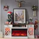 Electric Fireplace TV Stand With Glass Door Storage Cabinet, 70" (SAK58627) Electric Fireplace TV Stand With Glass Door Storage Cabinet, 70" (SAK58627)