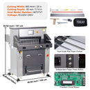 Electric Heavy Duty Hydraulic Paper Cutter Machine With Touchscreen, 26 Inch (SAK92518) Electric Heavy Duty Hydraulic Paper Cutter Machine With Touchscreen, 26 Inch (SAK92518)