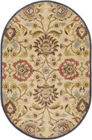 Caesar 1116 Hand Tufted Beige & Rust Wool Rug Caesar 1116 Hand Tufted Beige & Rust Wool Rug