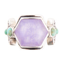 Emile Purple Quartz and Blue Turquoise Sterling Silver Ring Emile Purple Quartz and Blue Turquoise Sterling Silver Ring